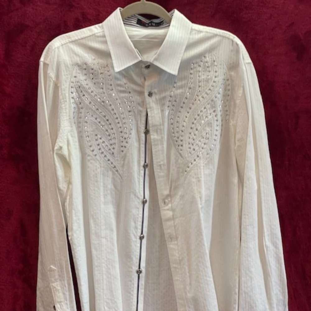 TOKU Bling White Men's Shirt